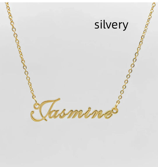 Stainless Steel English Letter Pendant Plated 18K Gold 2ad1e9ec 488a 455e 86f8 c8a557df4b7d