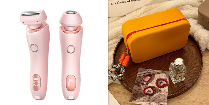 2 In 1 Hair Removal Epilator USB Rechargeable Trimmer Women Body Razor Face Leg Armpit Bikini Hand Pubic Shaver Hair Remover - HD Wireless Product #21