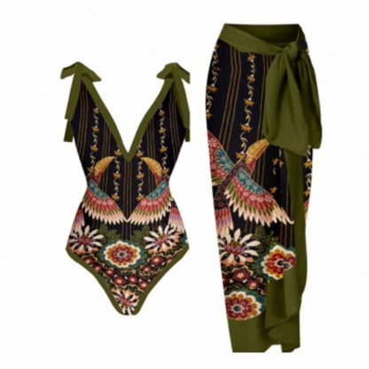 Siamese Conservative Covering Belly Thin Swimsuit French Retro One-piece Bikini 2ae51a07 9fe4 417b b23f b5f49923431a