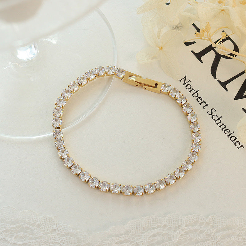 Ins Cold Style Affordable Luxury Fashion Full Rhinestone Zircon Element Titanium Steel Bracelet 2afcf805 511b 464e a53f a8d10