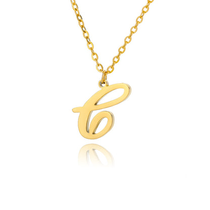 Stainless Steel 26 English Letter Necklace 2aff19a4 b7ab 4a98 9be7 e175f9a9ceae