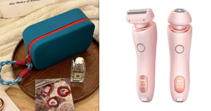 2 In 1 Hair Removal Epilator USB Rechargeable Trimmer Women Body Razor Face Leg Armpit Bikini Hand Pubic Shaver Hair Remover - HD Wireless Product #16