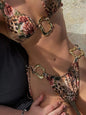 Sexy Bikini Suit Lace-up Printing Low Waist Women's Halter 2b190478 1a6c 471c 96b3 516054b5a2a1