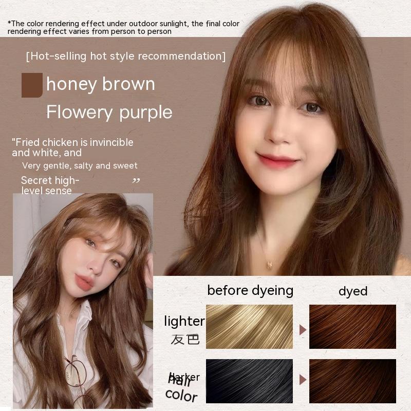 Ammonia-free Hair Color Paste Monochrome Paste Cover White Hair Multi-segment Color One-step Black Tea Gray Blue Black Hair D