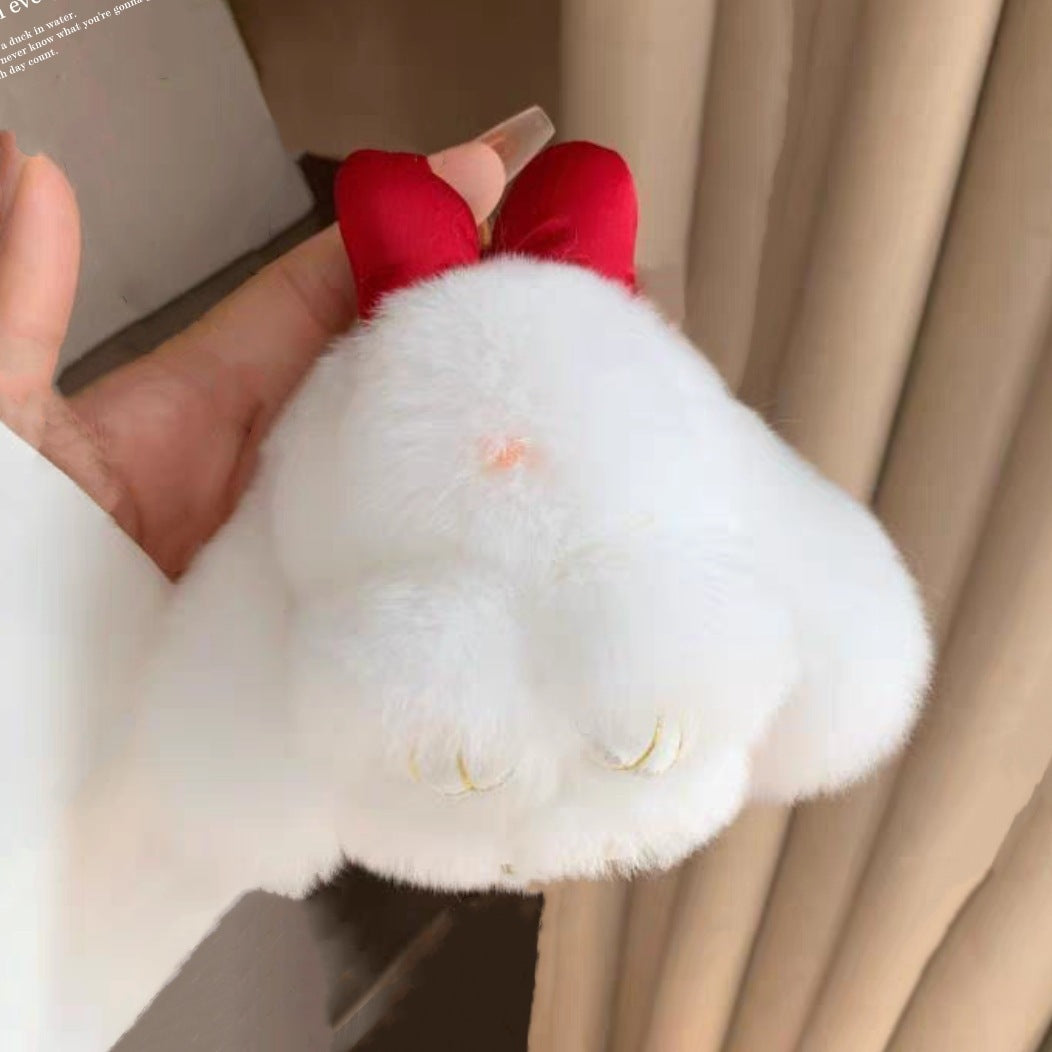 Rabbit Fur Bow Bunny Car Key Ring 2b68868a 7c7a 4ed9 9fa5 865fb13336fc