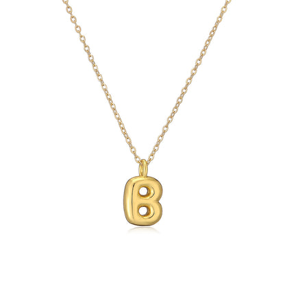 Copper Plated Gold 26 English Letters Pendant Necklace Niche Personality Clavicle Chain 2b966101 3448 442f a0c1 e7499baf1e4b