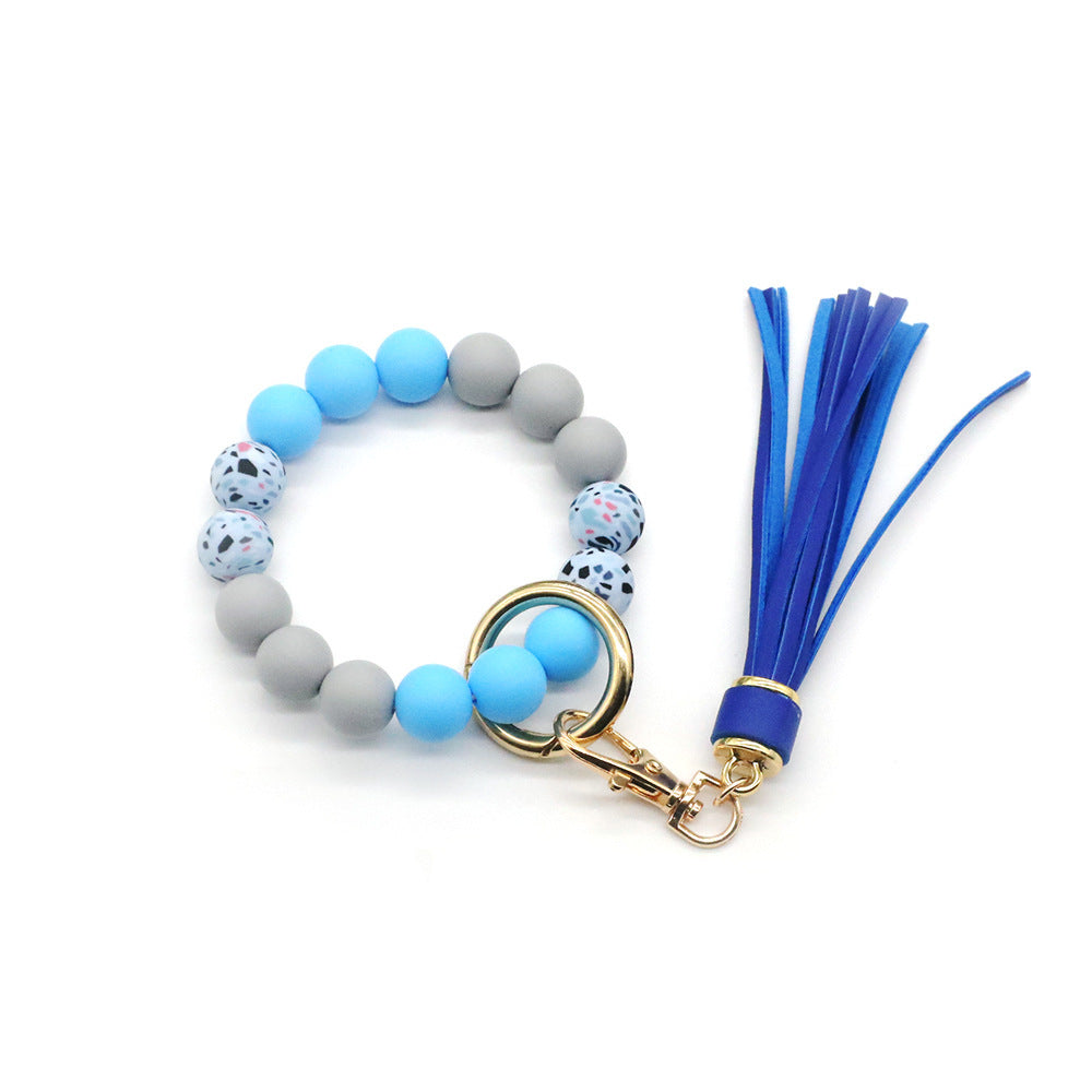 Tassel Camouflage Silicone Beads Bracelet Keychain 2ba3bc63 9b9d 424d 96d3 afaf1d2ef963