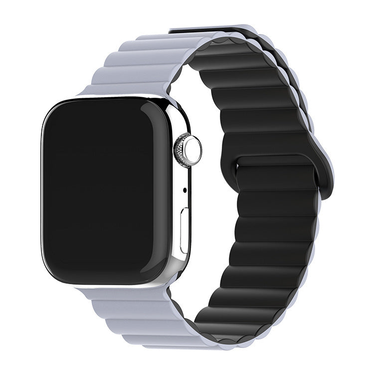 Two-color Silicone Magnetic Back Ring Buckle Watch Band 2baf14ea ddae 46ad 9d53 aa7f1563ba6b