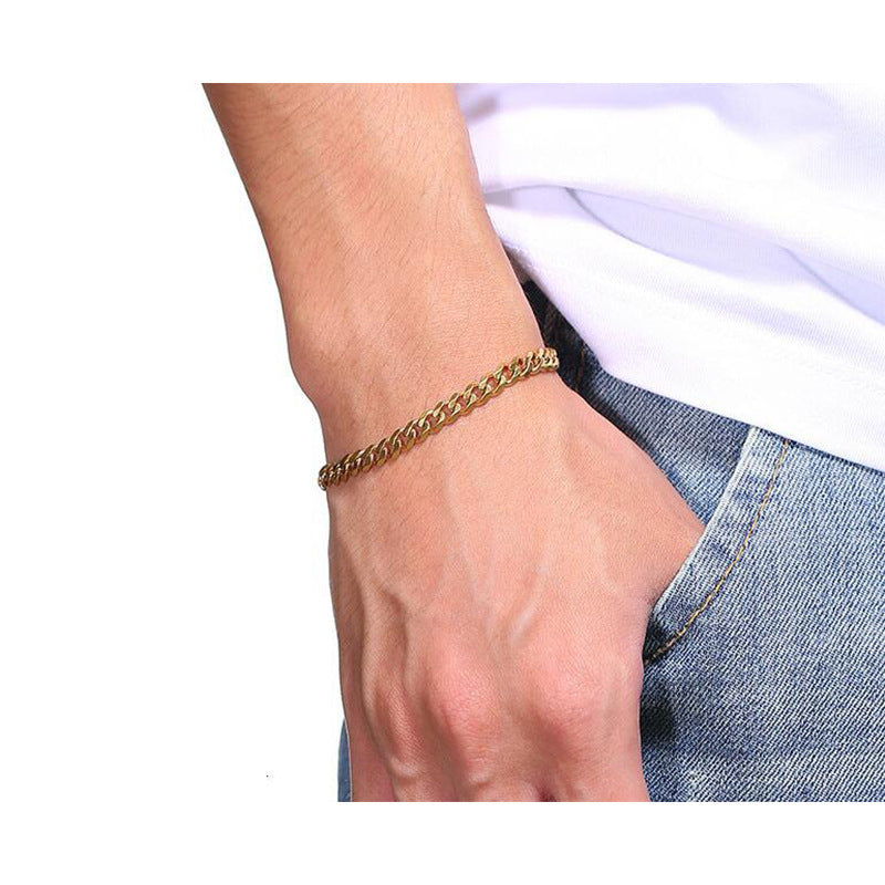 Men's Edging 5mm Titanium Steel Fashion Bracelet 2bb2916a 11ef 4259 a8de 9a9ab84e2b98