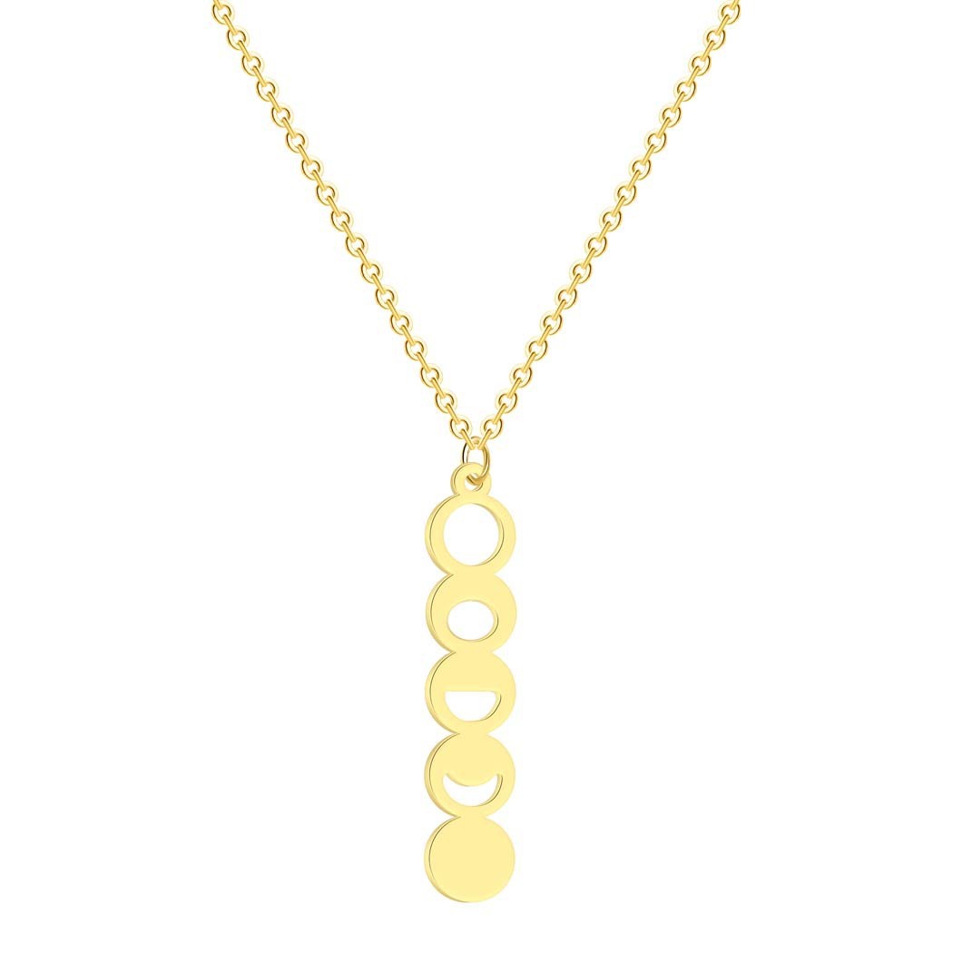 Women's Moon Phase Shape Space Themed Pendant Necklace 2bb902e7 cab1 4609 8204 738f28b6e4d6