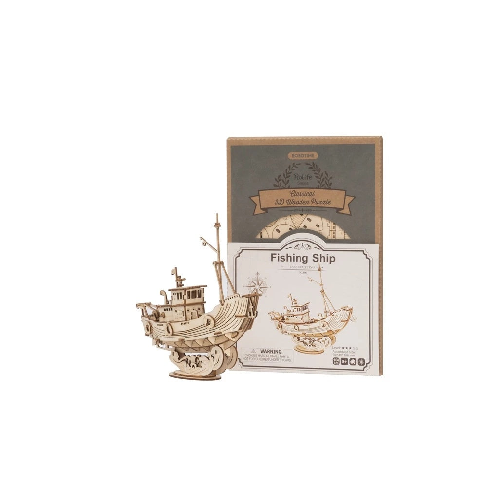 Robotime Boat & Ship Model 3D Wooden Puzzle Games Toys Assembly Kit For Children Kids Girls Birthday Christmas Gift Dropshipp
