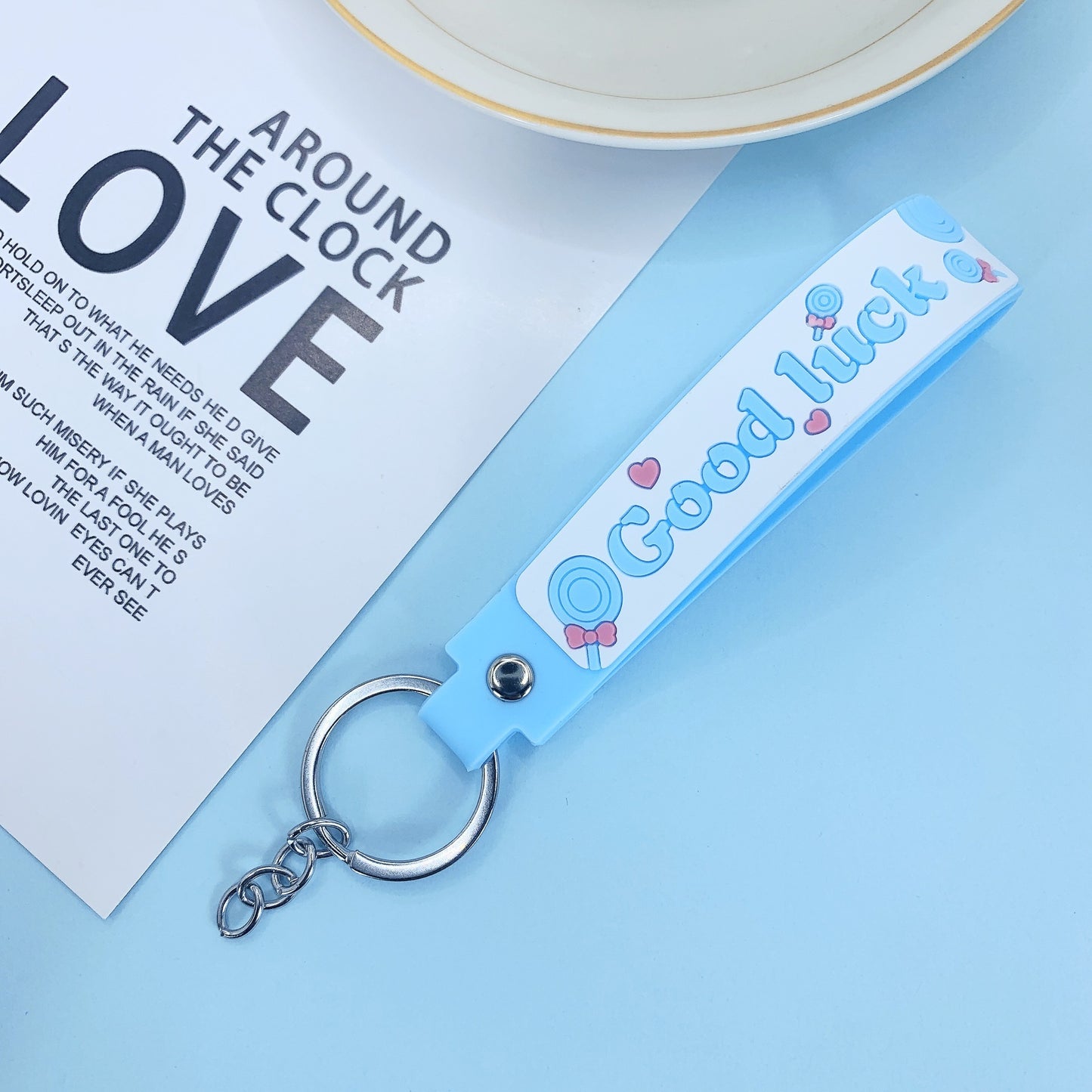 Lollipop Rainbow-colored Belt Hand Strap Keychain 2be1d6f5 6a36 4c05 874f 64b53e51d9c0