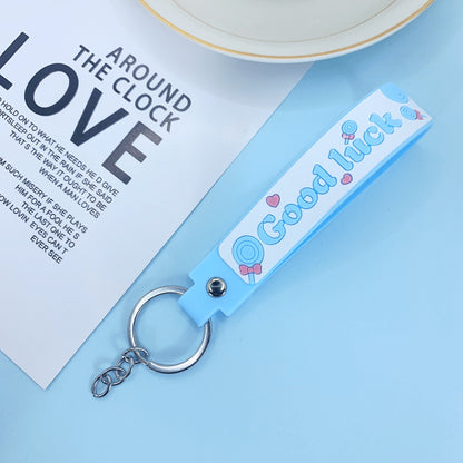 Lollipop Rainbow-colored Belt Hand Strap Keychain 2be1d6f5 6a36 4c05 874f 64b53e51d9c0