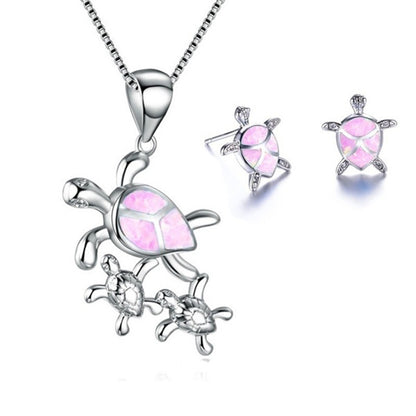 Fashion Opal 5 Colour Turtle Necklace Earrings Set 2c037128 6ceb 4d60 81ec 59e14d647790