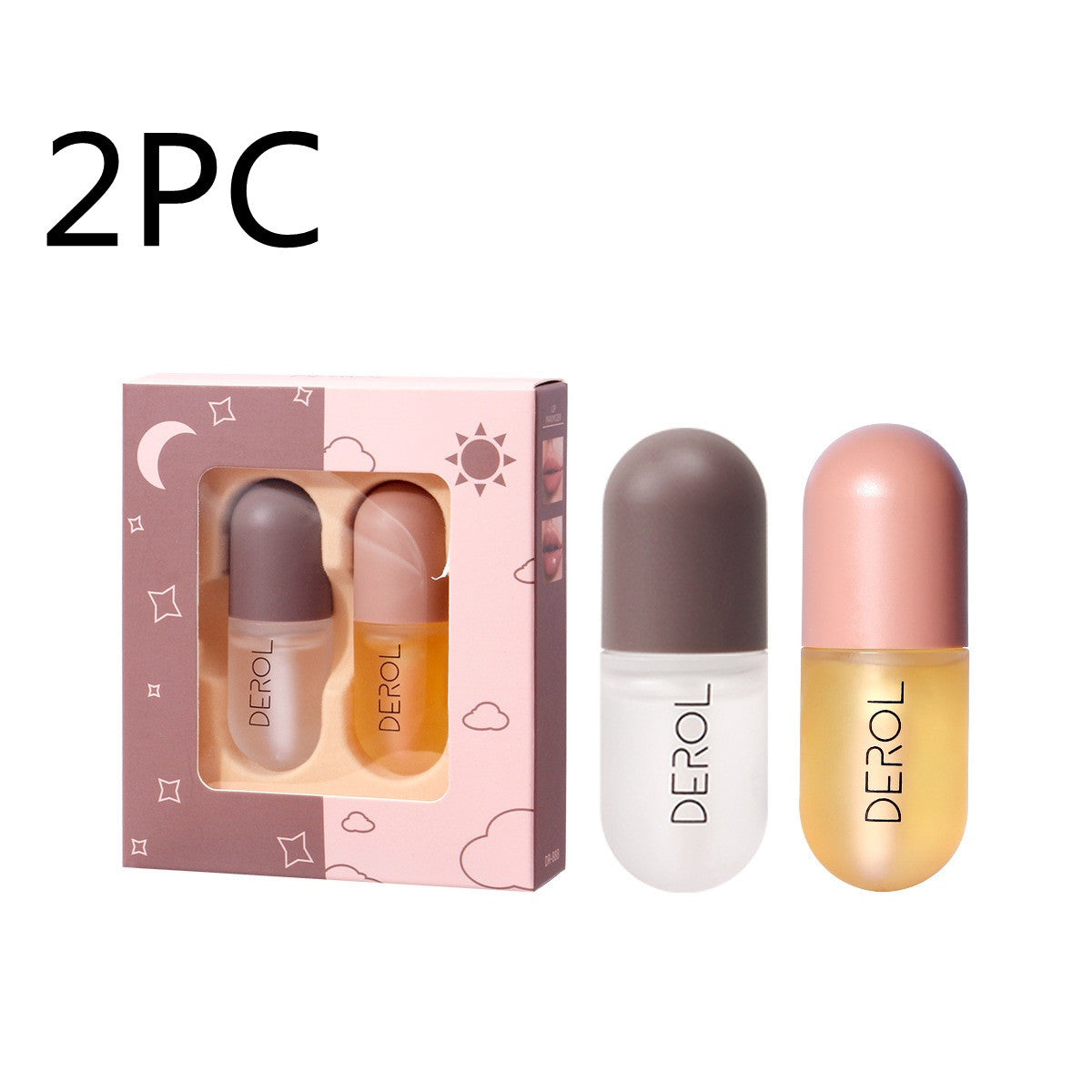 Day Night Instant Volume Lip Plumper Oil Clear Lasting Nourishing Repairing Reduce Lip Fine Line Care Lip Beauty Cosmetic 2c1