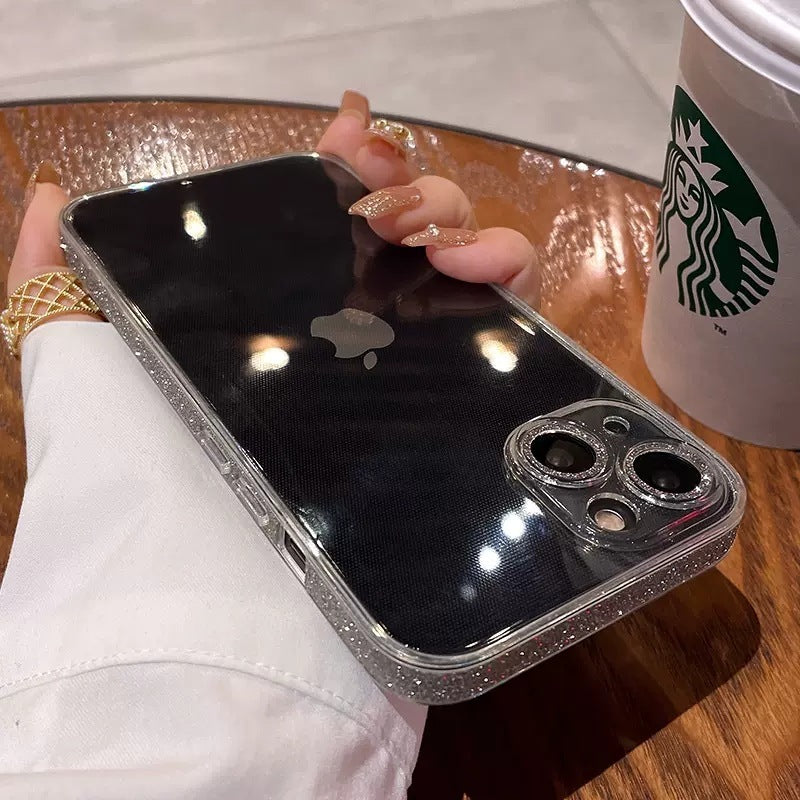 Glitter Frame Phone Case Transparent And Creative Mirror Glass Protective Cover 2c32d63c 760c 41cf bc1b 01ec03c559af