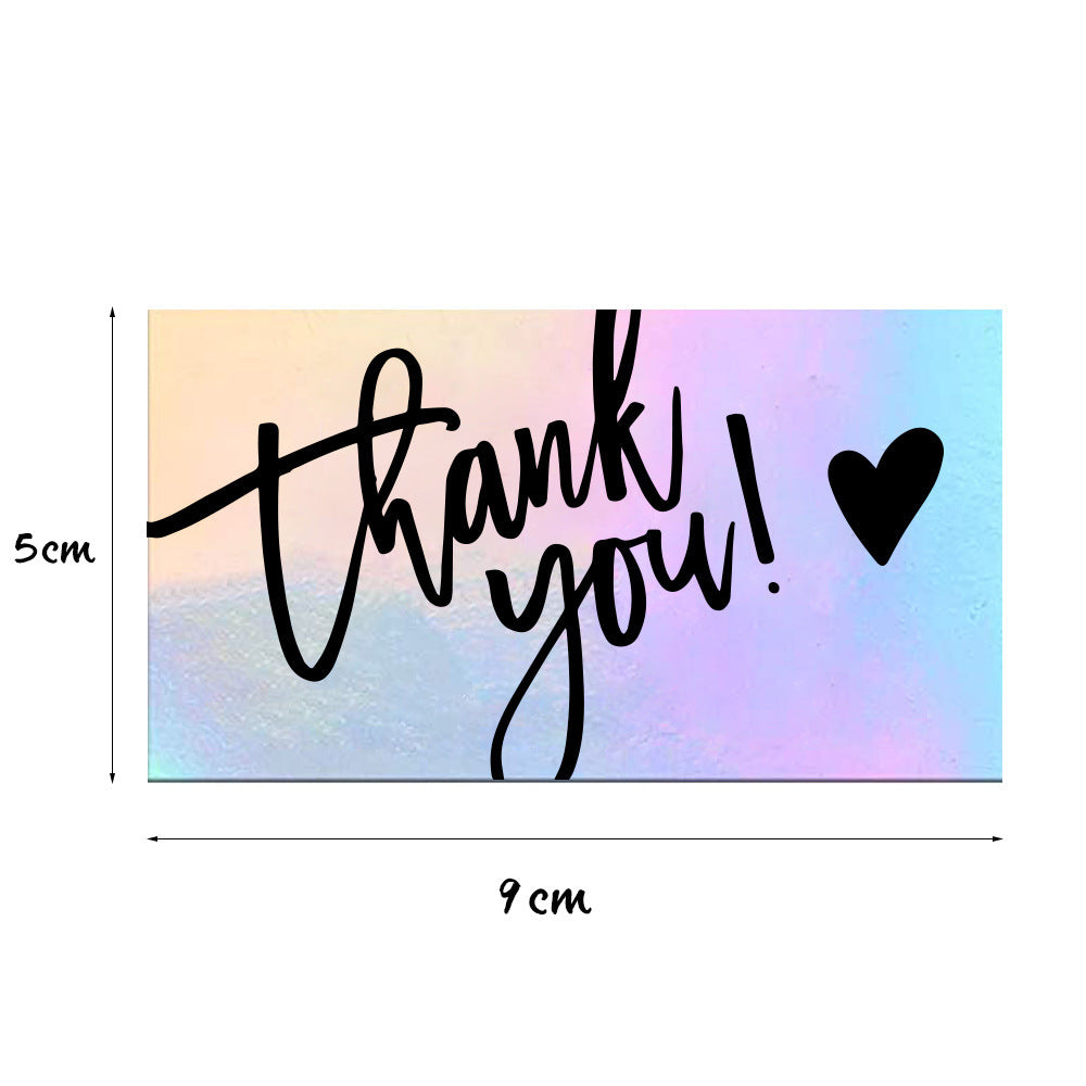 50 Laser Rainbow Thank You Cards - HD Wireless Product #4