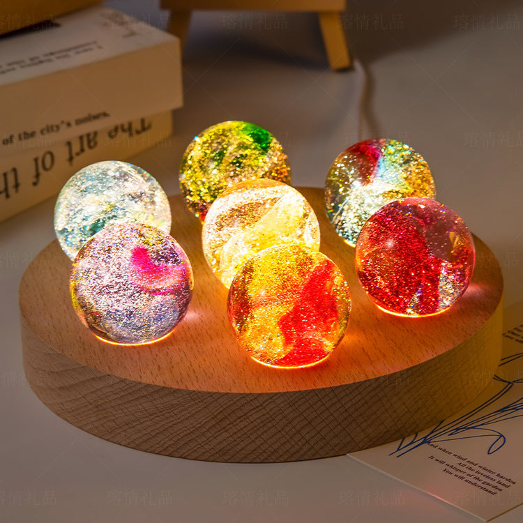 Creative Colored Glaze Luminous Crystal Ball 2c3a8936 2f05 434a a769 3a00347eb333