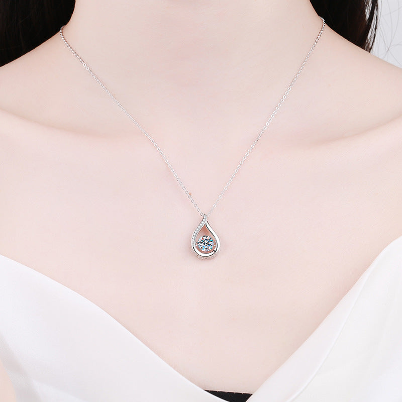 Women's Sterling Silver Pendant Mosonite Necklace 2c41ee06 c993 44d1 82a9 fefbc670519c