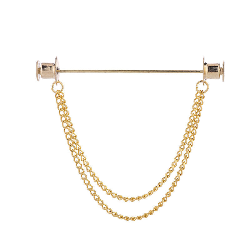 Metal Chain Tassel Pin Men's Shirt Bar Shaped Pin Suit Collar Pin Collar Buckle Accessories 2c611bb8 5a35 4695 9de5 8244d709d