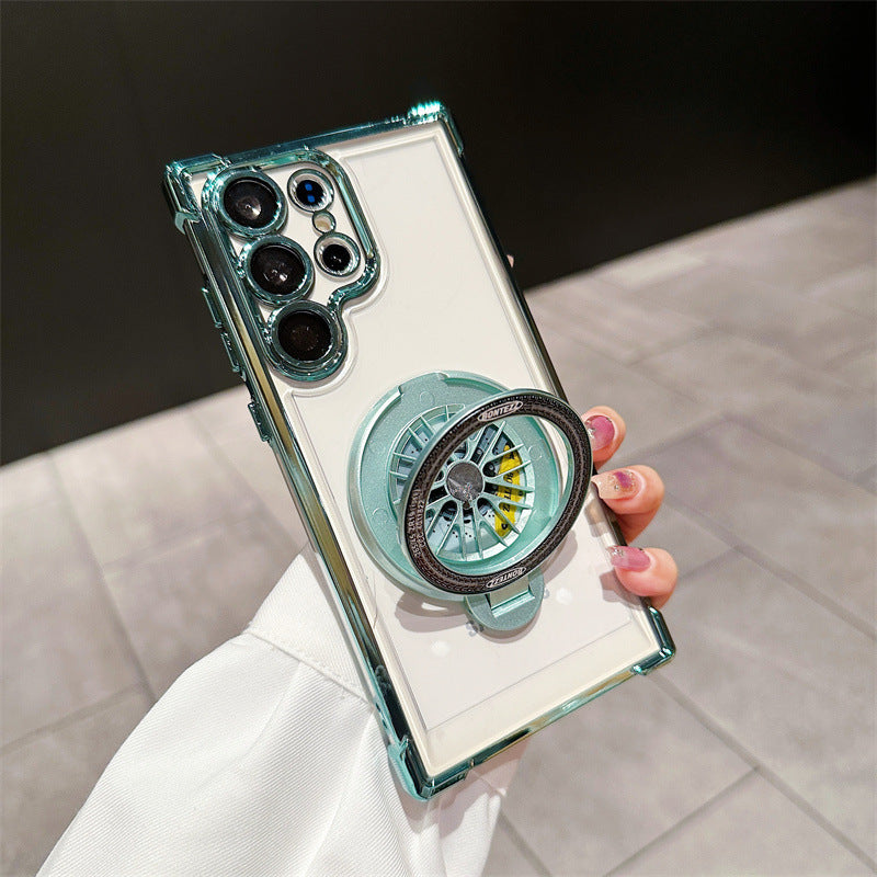 Electroplating Four-corner Drop-resistant Rotating Gyro Magnetic Bracket S23 Phone Case 2c633fb7 9200 477c b675 040e8fc0c9b5