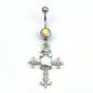 Human Body Puncture Belly Dance Accessories Diamond Cross Navel Stud 2c6c32a7 9e10 4c4a ad33 5d0dd338b8b8