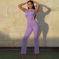Women's Personality Fashion Solid Color Simple Set