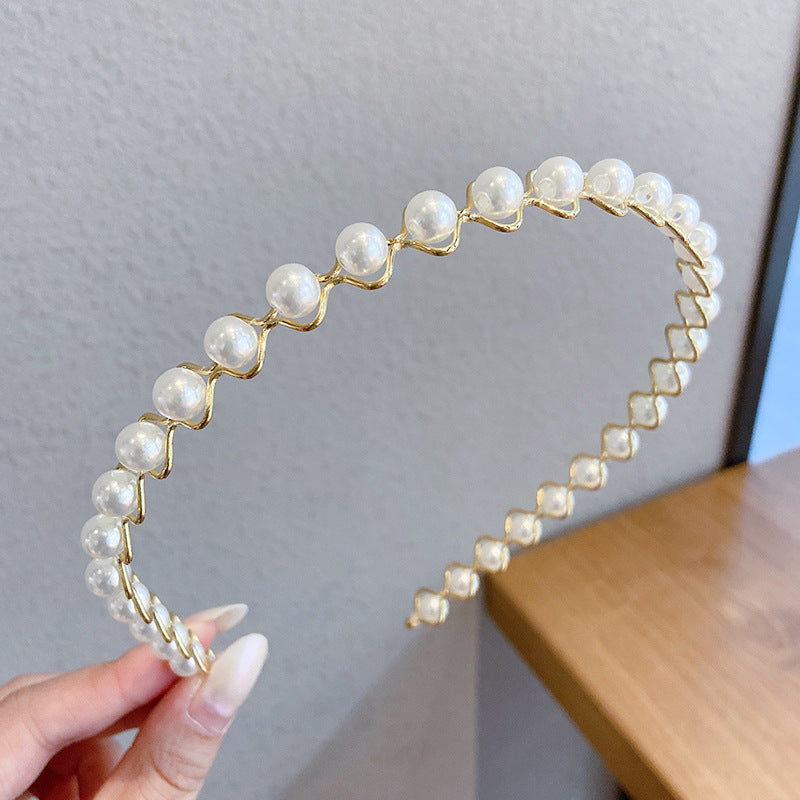 Sen Simple Pearl Thin Headband Hair Accessories Headband 2c71ce5d b3d3 4646 9e77 31bf2f0d7fb2