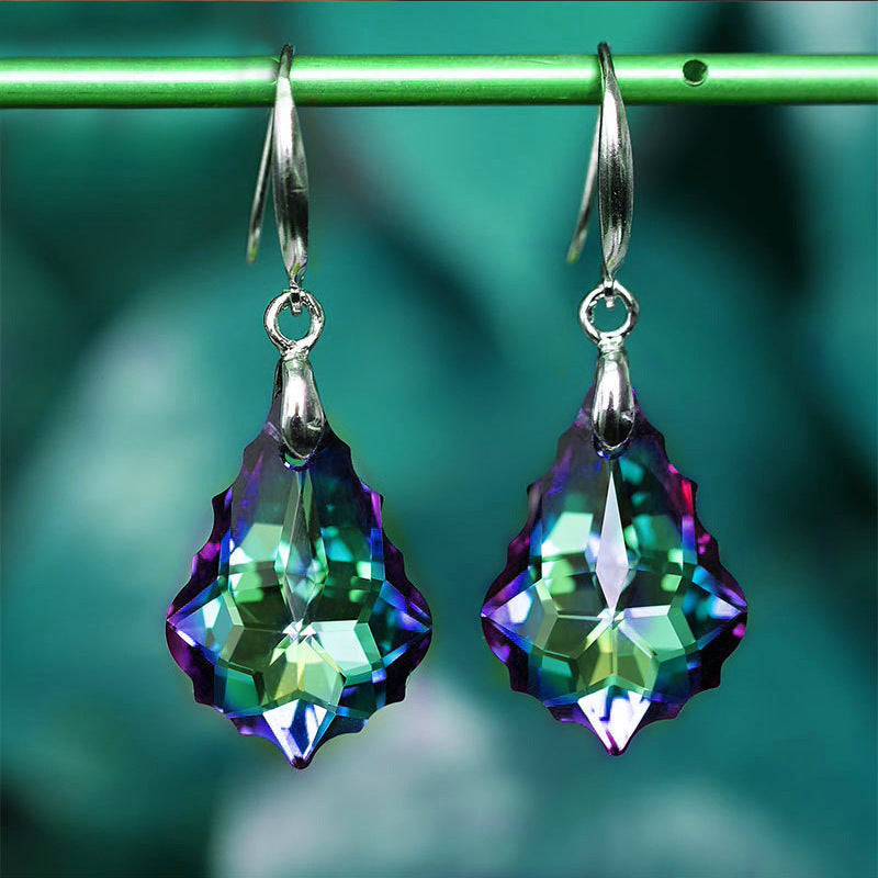 Ladies S925 Silver Needle Crystal Earrings Color 2c92c337 b8a1 4834 aa63 c8134f0d7577