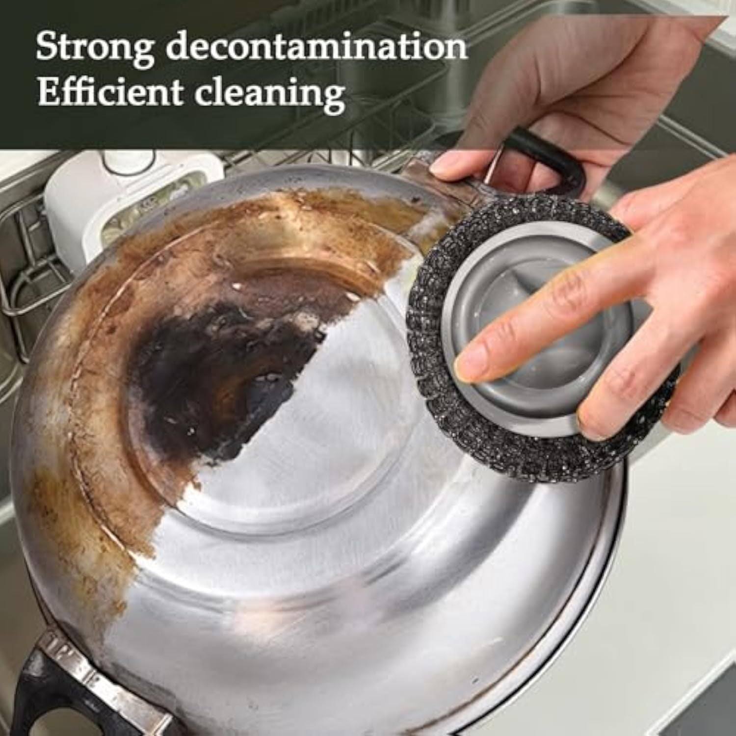 Stainless Steel Wool Scrubber, Scrubbing Scouring Pad, Steel Wool Scrubber For Kitchens, Bathroom And Kitchen Pots, Pans, Sin