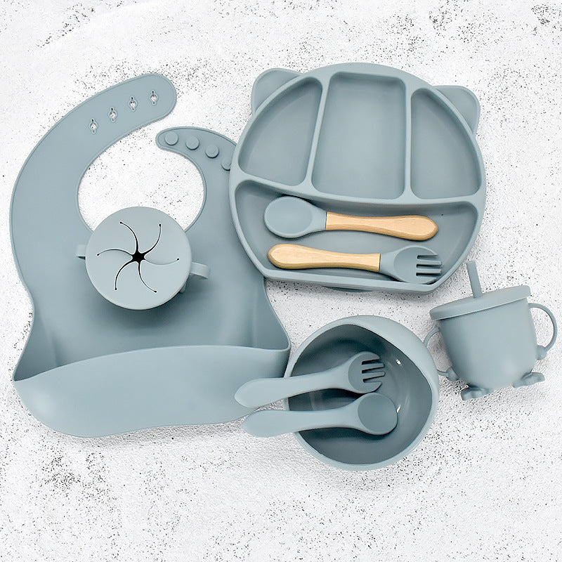 Infant Feeding Tableware Set Divided Grid Silicone Dinner Plate 2c9bd0e2 9cd0 4c9c 97a2 e6d192fdf006