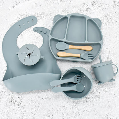 Infant Feeding Tableware Set Divided Grid Silicone Dinner Plate 2c9bd0e2 9cd0 4c9c 97a2 e6d192fdf006
