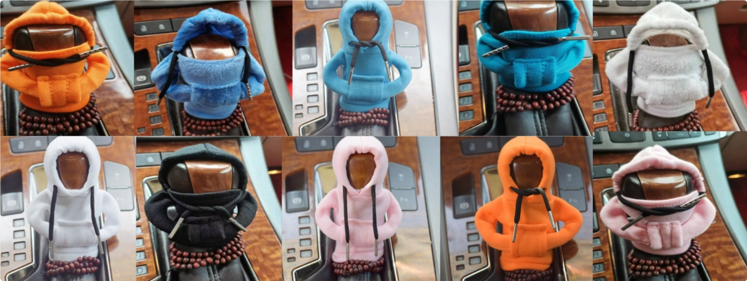 Velvet Car Gear Handle Sleeve Handle Decorative Knob Hoodie Handbrake Cover Hoodie 2cee1386 1d8f 48a6 abde 08d4e9ab85c2