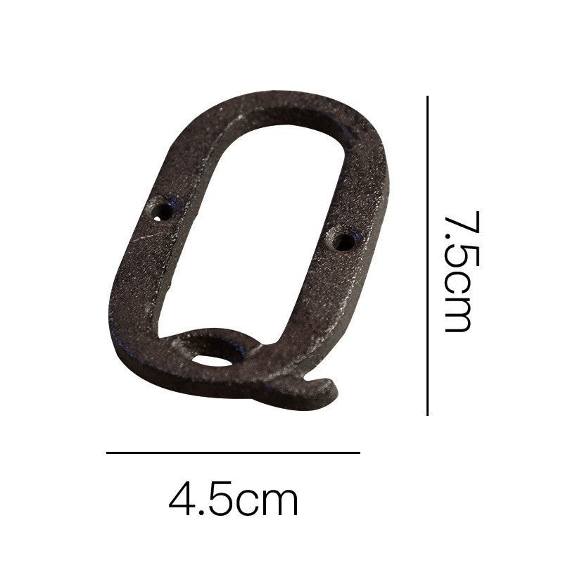 European-style Retro Cast Iron Three-dimensional Wrought Iron 26 English Letters Door Number 2d133bd2 65e2 4452 9797 75f8eaf4