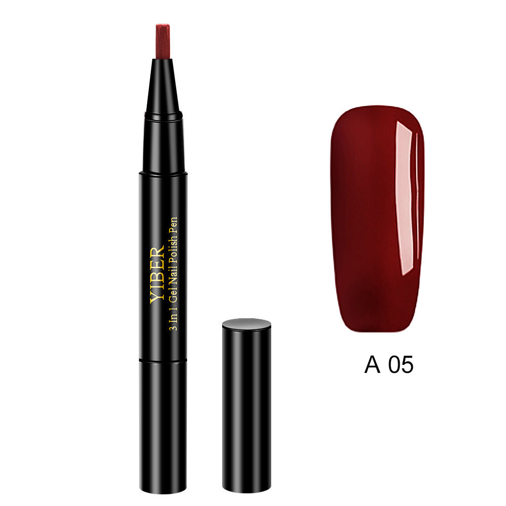3 In 1 Gel Nail Varnish Pen Glitter One Step Nail Art Gel Polish Hybrid - HD Wireless Product #19