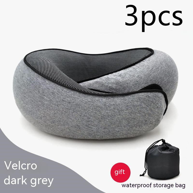 Travel Neck Pillow Non-Deformed Airplane Pillow Travel Neck Cushion Durable U-Shaped Travel Memory Cotton Nap Neck Pillow 2d2