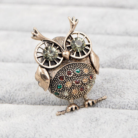 Diamond Cute Owl Vintage Brooch 2d2d91a6 6f79 445b a668 04ebbef866e7