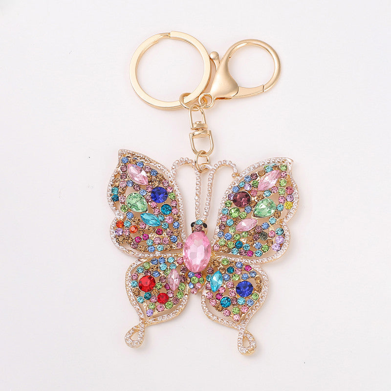 Metal Rhinestone Butterfly Keychain Small Pendant 2d45492c df1c 4a4f 87a4 e80c62d2588f