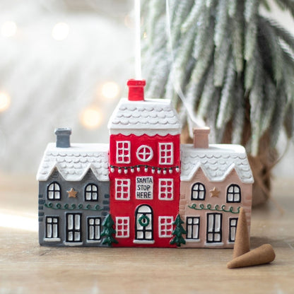 Christmas Small House Decorations Resin Winter Incense Cone Burner Decoration Landscape Decorative Gift 2d48f6b8 8f08 4e5c 80