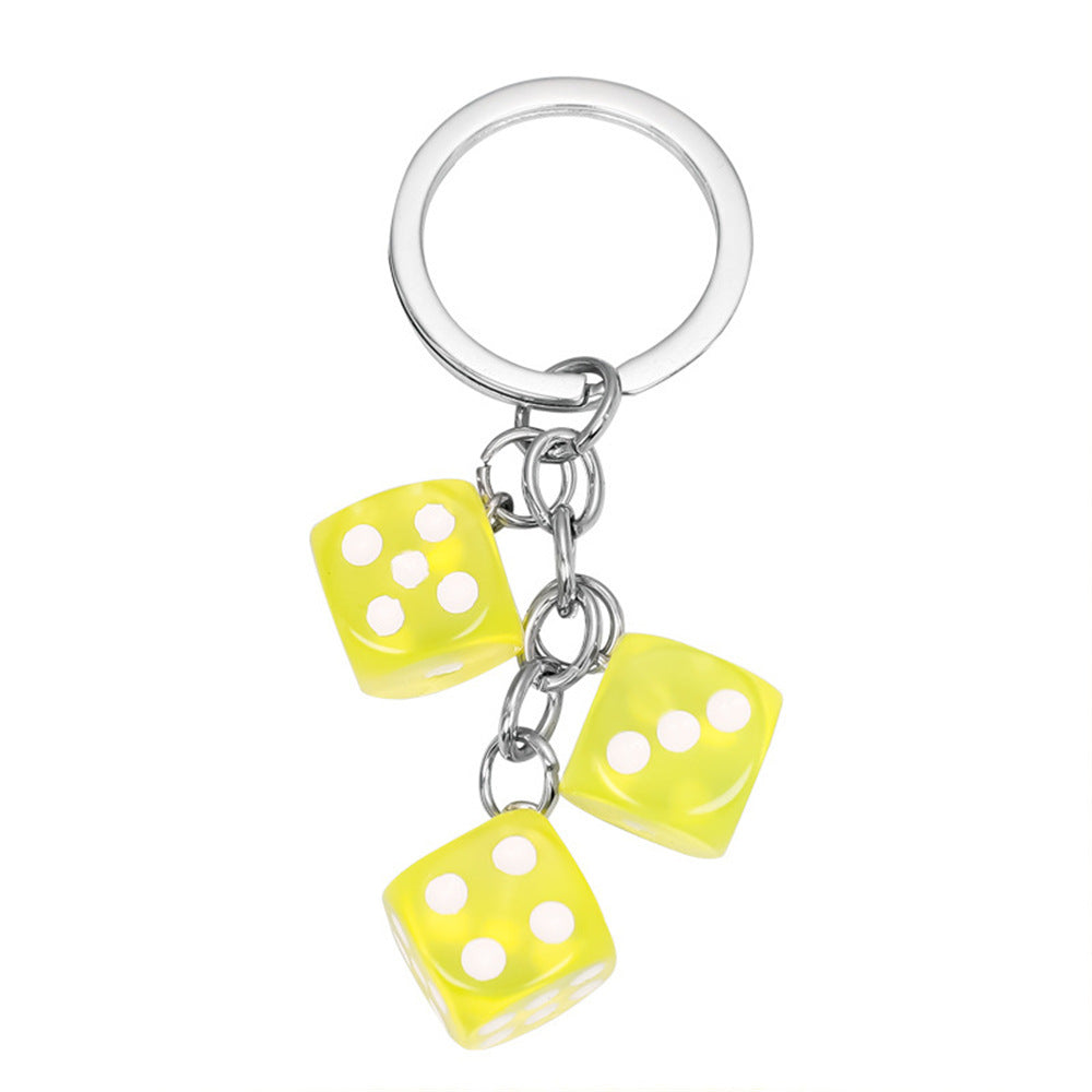 Creative Resin Dice Shape Keychain Pendant Portable Bag Pen Accessories 2d49fbd8 e2df 4243 9396 8a36622adac7