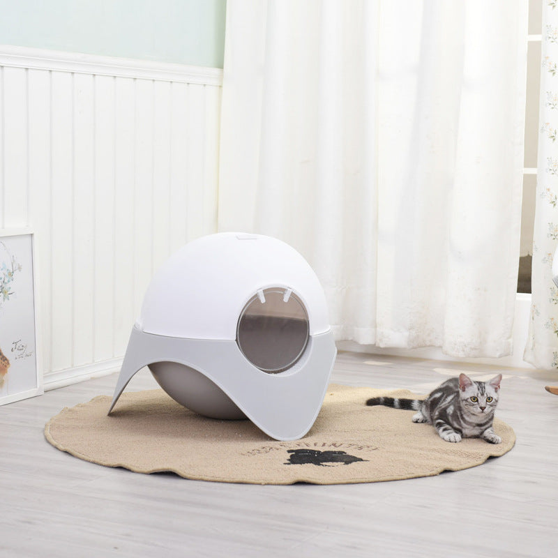 Litter Box Fully Enclosed Snow House Cat Toilet Large UFO Litter Box 2d51bb7b f86a 4ff1 81d2 de2ee8e884d4