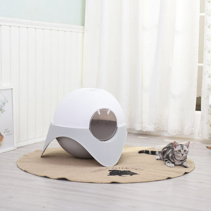 Litter Box Fully Enclosed Snow House Cat Toilet Large UFO Litter Box 2d51bb7b f86a 4ff1 81d2 de2ee8e884d4