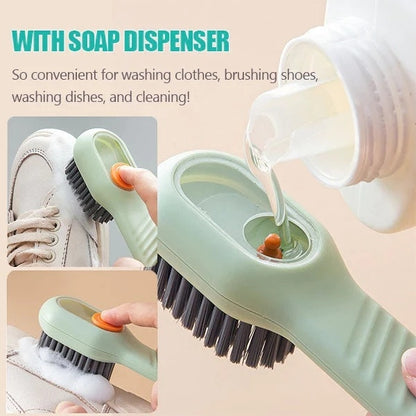 Multifunctional Soft-bristled Shoe Brush Long Handle Brush Automatic Liquid Adding Shoe Clothing Board Brush Cleaning Tool 2d