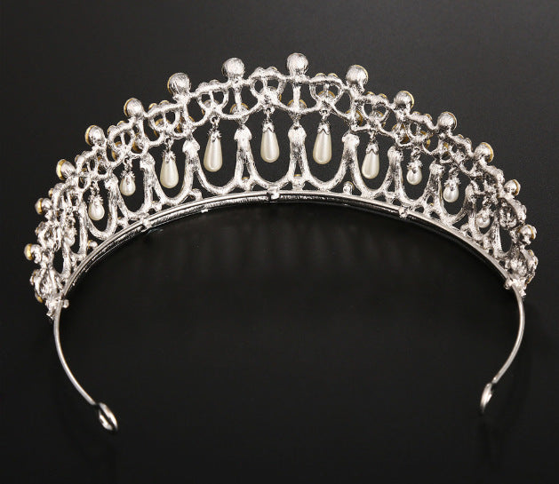 Gorgeous Pearl Crown Fashion Crystal Inlaid Headband Crown Bridal Crown 2d9686f3 071c 44ce 8696 835c4d112168