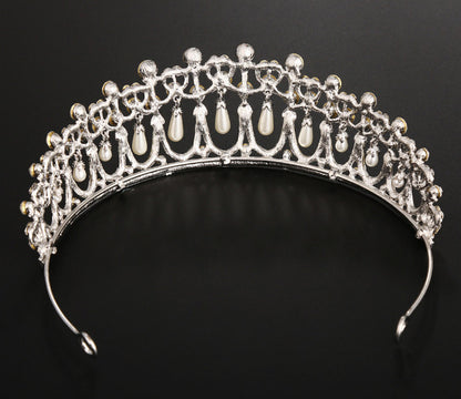 Gorgeous Pearl Crown Fashion Crystal Inlaid Headband Crown Bridal Crown 2d9686f3 071c 44ce 8696 835c4d112168