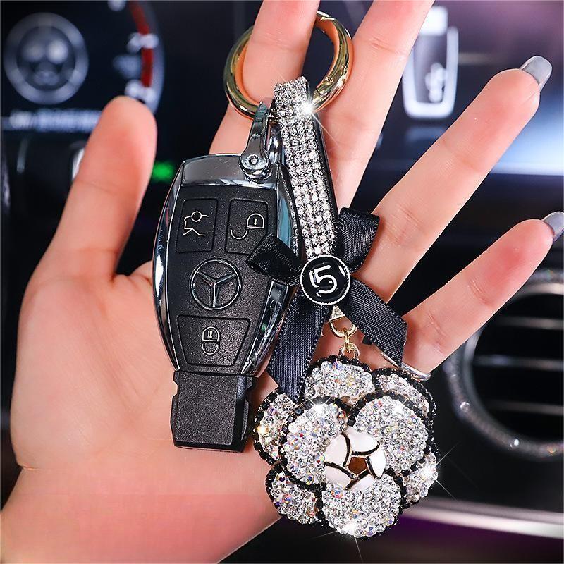 Camellia Diamond Pendant For Car Key Chain 2d9e9f1e 047c 48be af40 acb86afc3605