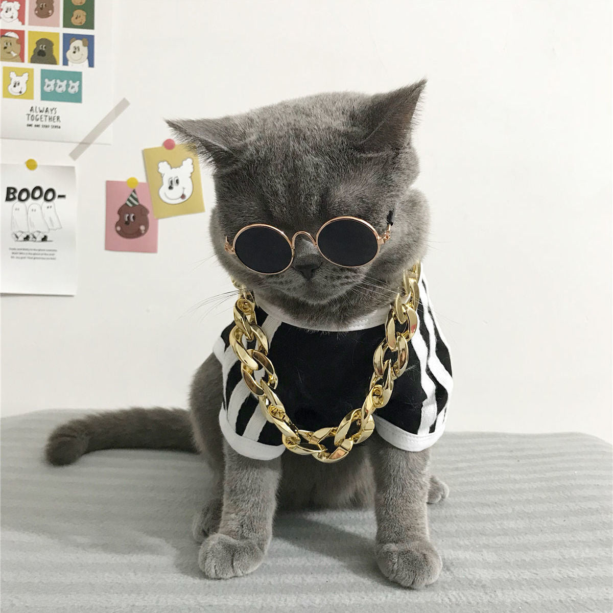Plastic Big Gold Chain Dog Cat Necklace 2da0bebe 305e 4e6f 9260 d466fab2b0fc