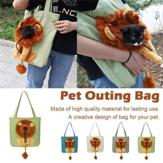 Soft Pet Carriers Lion Design Portable Breathable Bag Cat Dog Carrier Bags Outgoing Travel Pets Handbag With Safety Zippers 2
