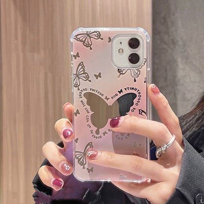 Mirror Butterfly Phone Anti-drop Soft Shell Silicone Case - 图片 5
