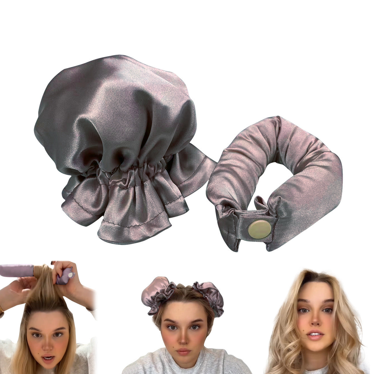 New Heatless Curl Stick With Cloth Cover Cute Ball Head Hair Curler Headband Hair Rollers Wave Form Curling Rod Hair Style To